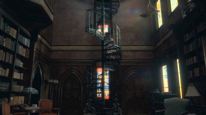 Netflix Haunting of Hill House screenshot - library