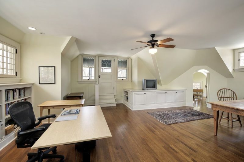 Finished attic space of Victorian house