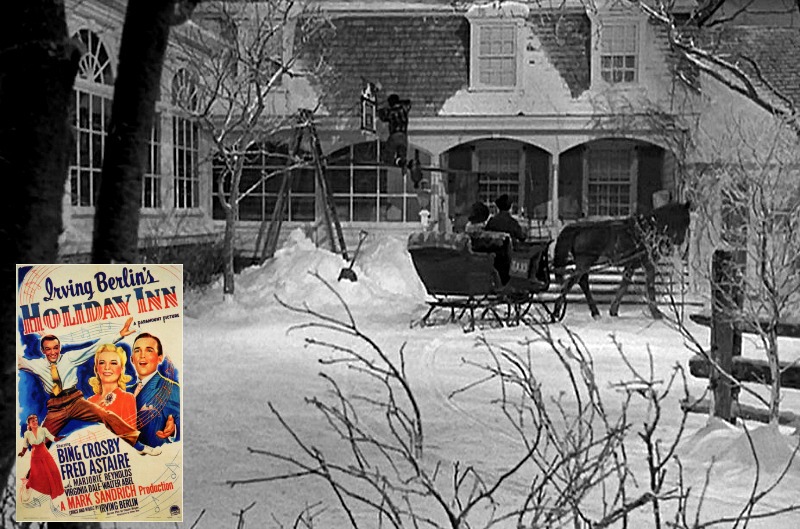 Holiday Inn 1942 movie with horse-drawn sleigh