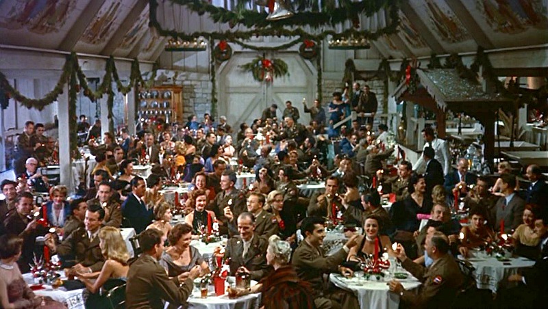 White Christmas Ski Lodge Barn audience