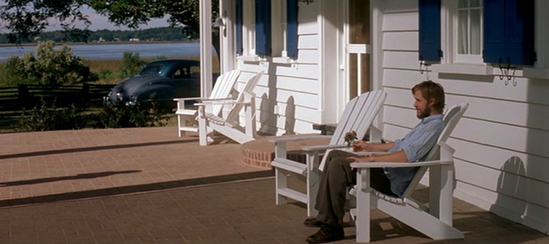 Noah on the front porch in The Notebook movie