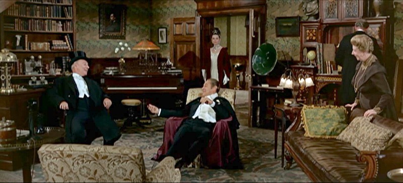 Screenshot of Audrey Hepburn and Rex Harrison in My Fair Lady movie