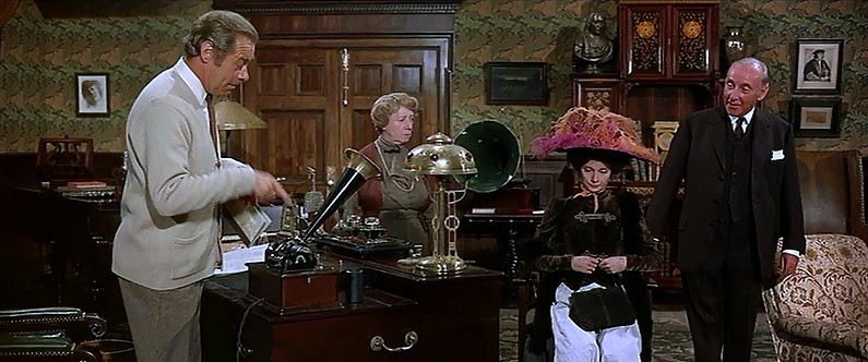 Screenshot of desk and maid in My Fair Lady movie