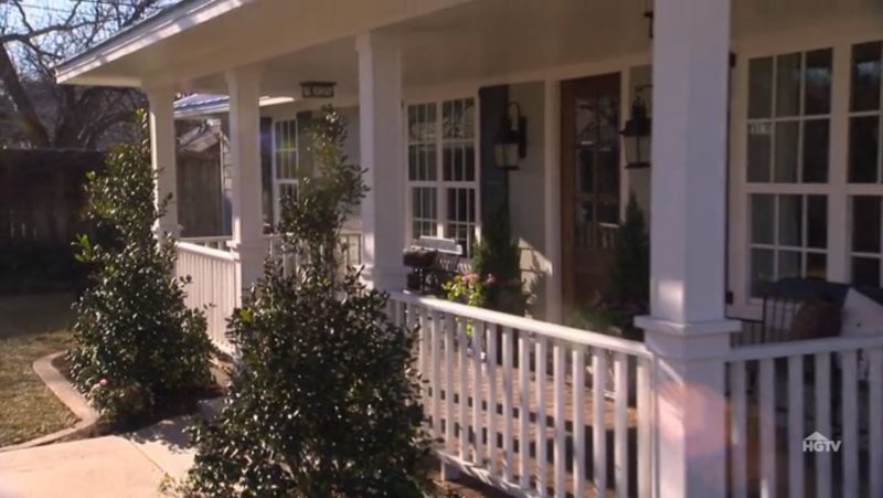 front porch of carriage house