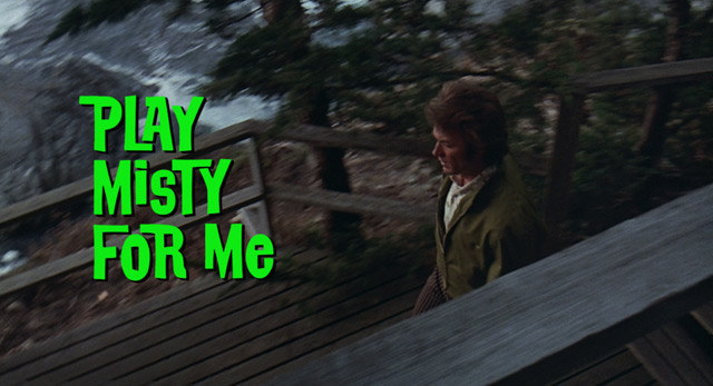 Screenshot of Play Misty for Me movie opening credits with Clint Eastwood