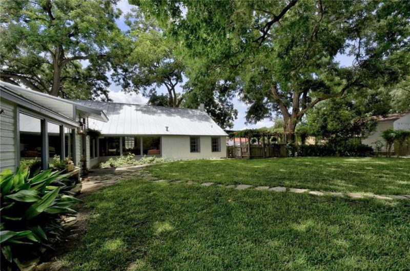 Backyard behind Burell House in Texas