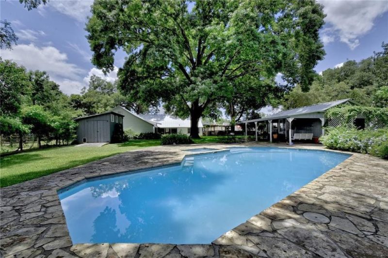 Pool behind Burell House in Texas