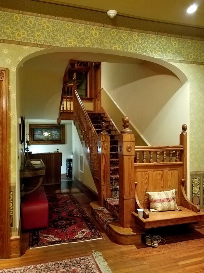 Staircase in historic Williams Cottage Inn