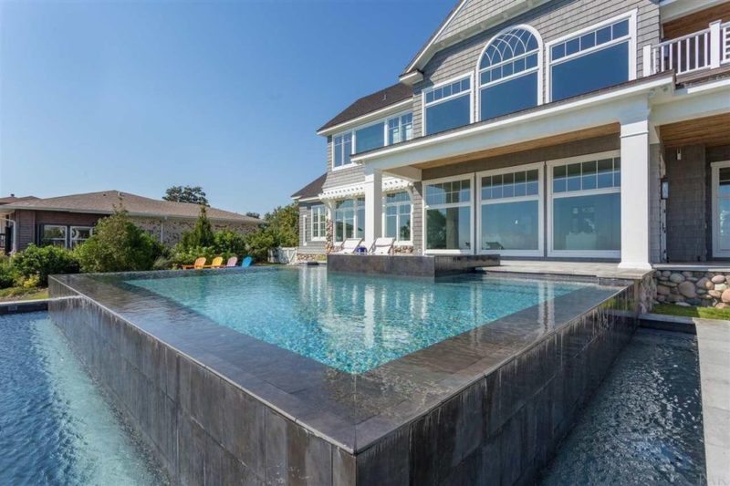 Back of beach house and Infinity pool