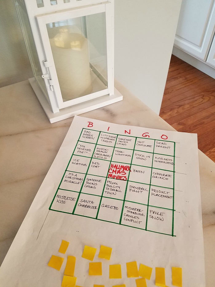 Hallmark Christmas Movie Bingo Homemade Card