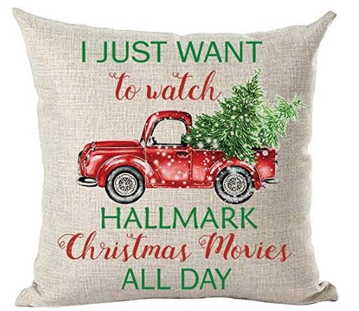 Hallmark Christmas Movie Pillow with Red Truck