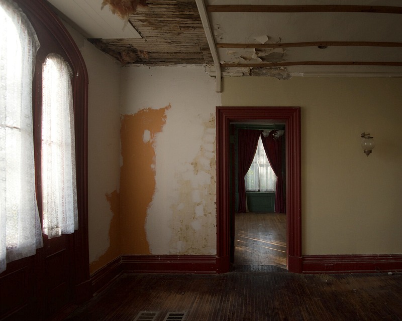 Empty room in abandoned mansion