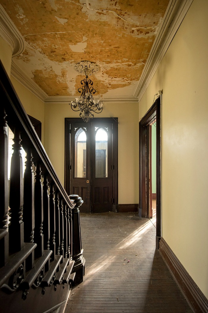 Mansion double doors in entry hall