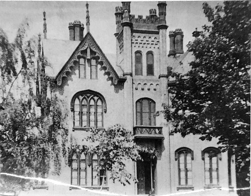 Old B&W Photo James Seymour Mansion Auburn NY