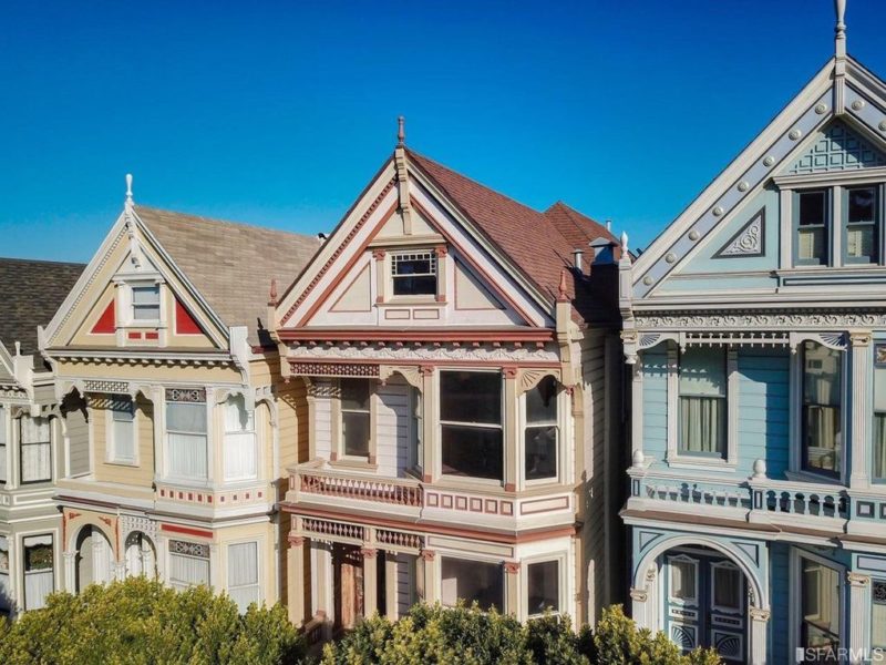 Painted Lady on Postcard Row in San Francisco