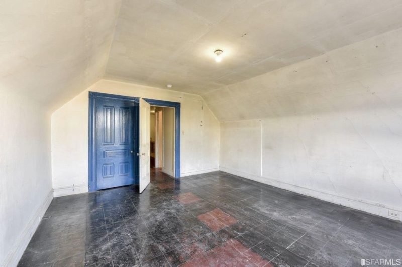 Empty attic room 