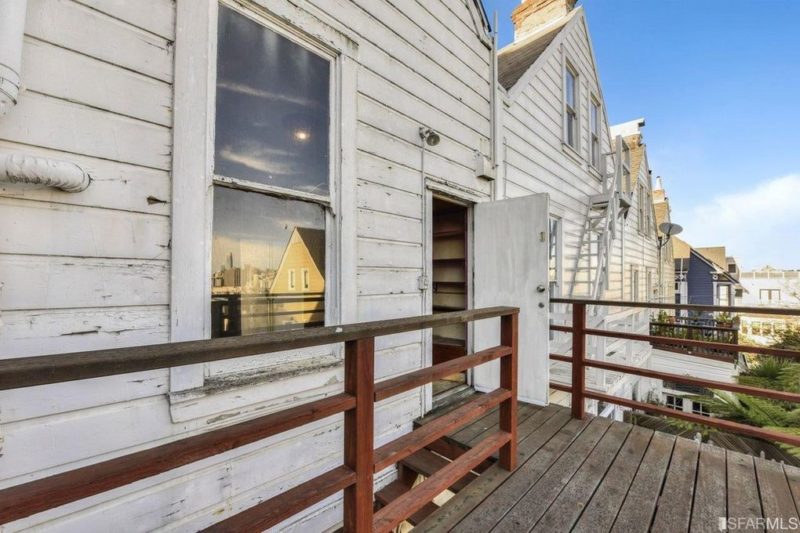 Back door and deck of house