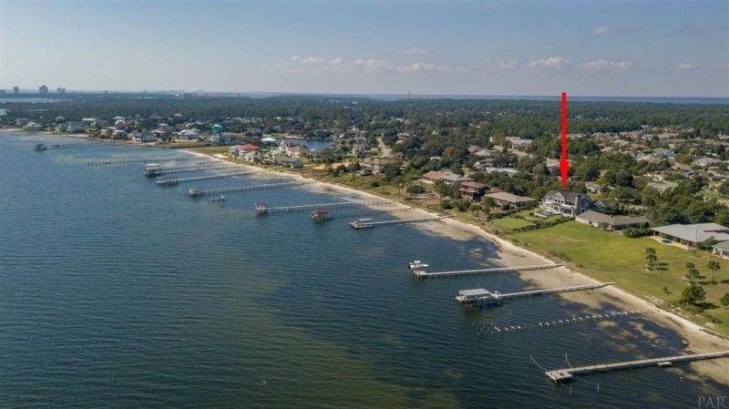 Aerial view of the beach