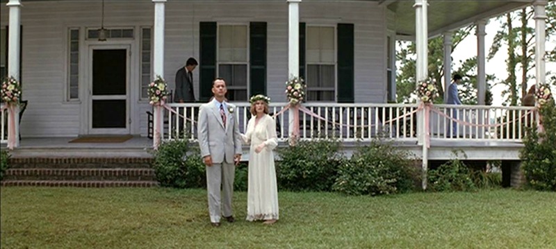 Forrest Gump and Jenny Wedding Day at the House