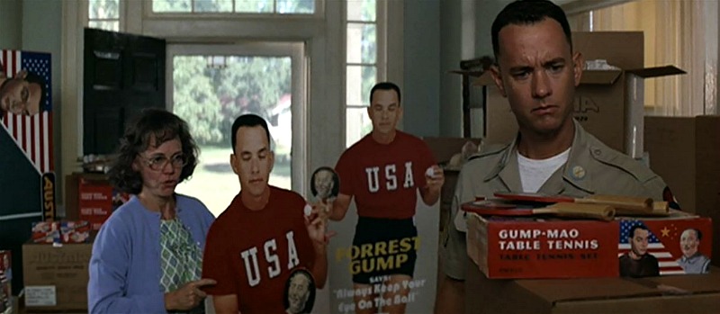 Forrest Gump with Ping Pong Merch Closed Eyes