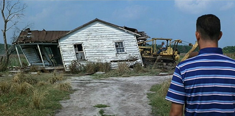 bulldozing Jenny's house Forrest Gump