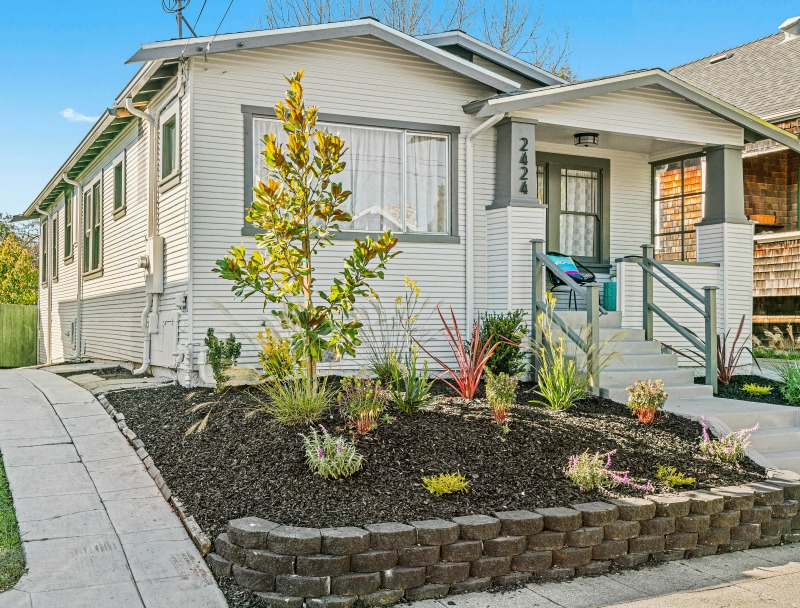 white bungalow in Berkeley for sale