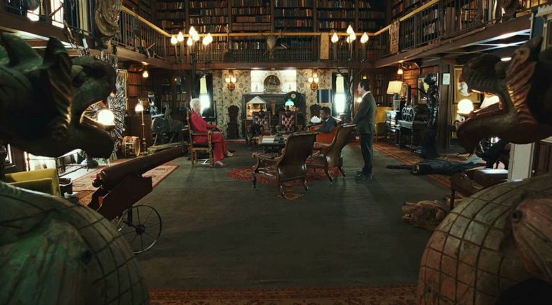 Ames Mansion Library in Knives Out movie