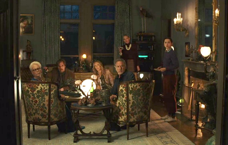 Thrombey Mansion parlor in Knives Out movie