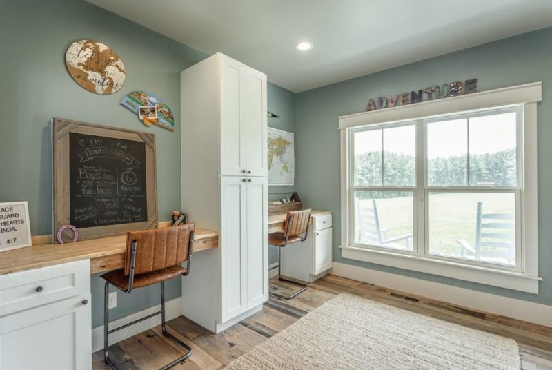 homeschooling room in farmhouse