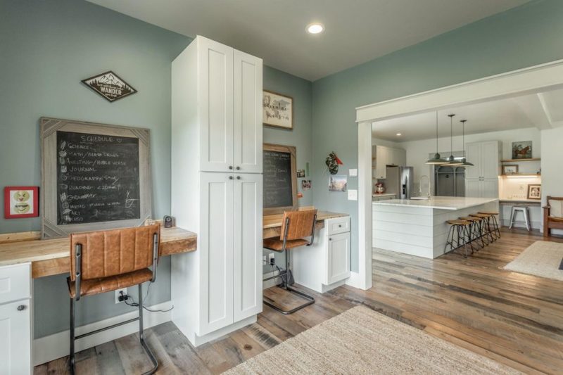 homeschooling room in farmhouse