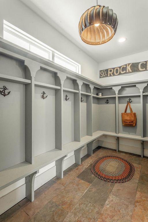 large farmhouse mudroom