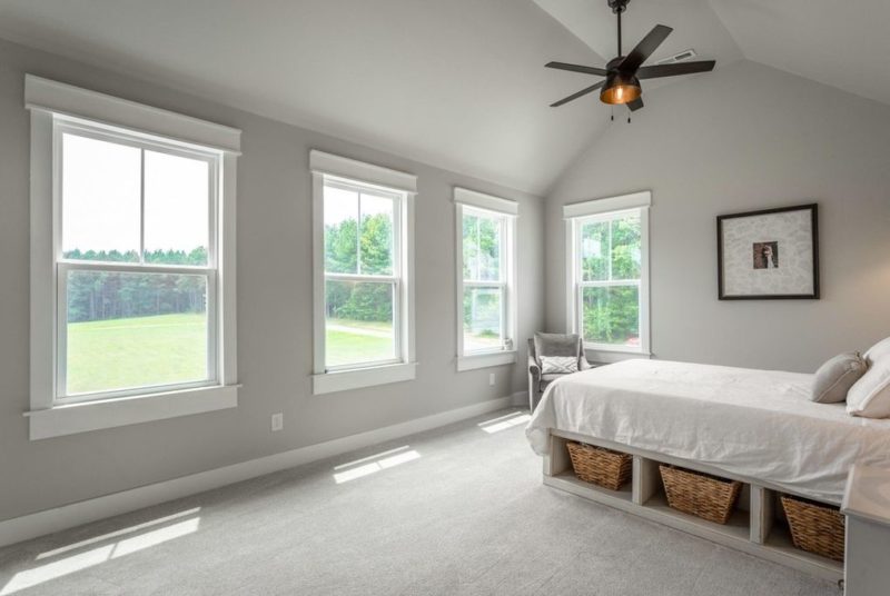 farmhouse bedroom with a view