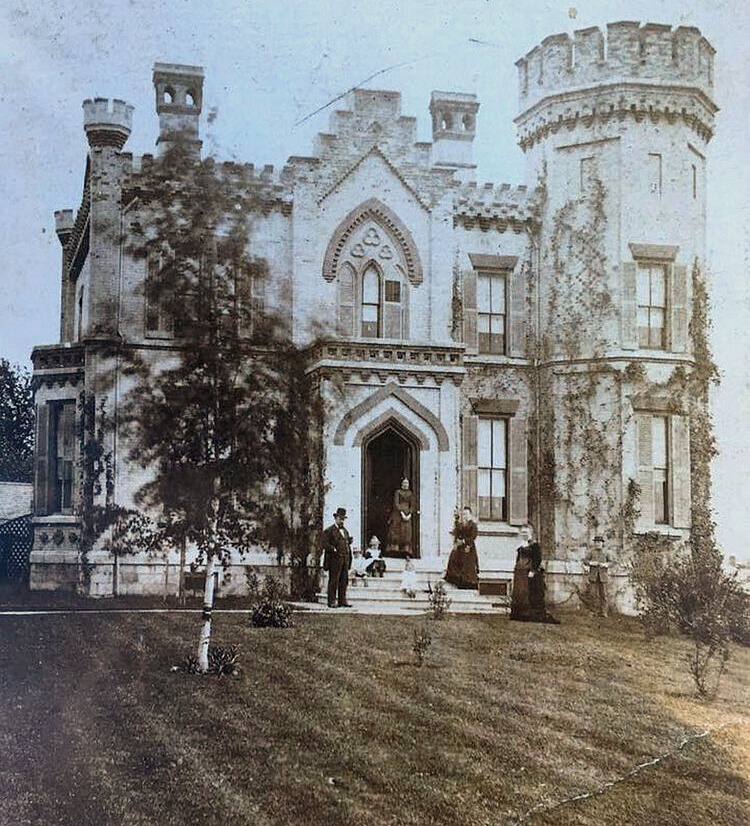 vintage photo historic scottish castle in auburn ny 