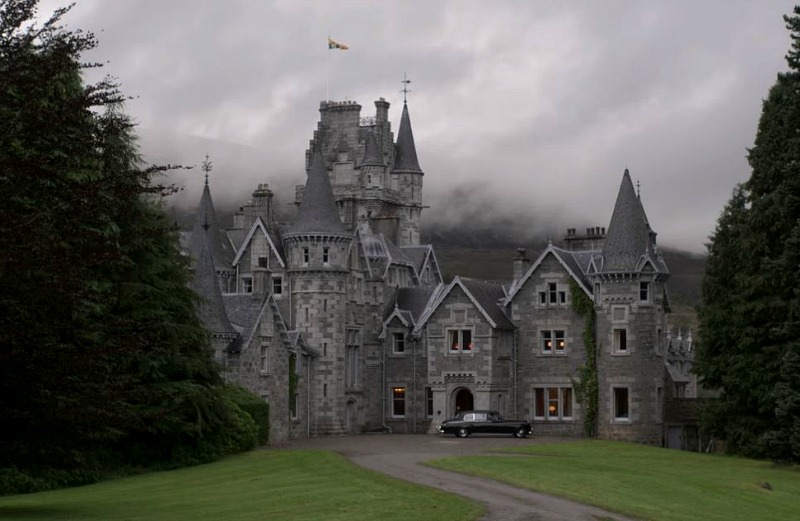 exterior of Ardverikie House in Scotland in "The Crown" Season 4