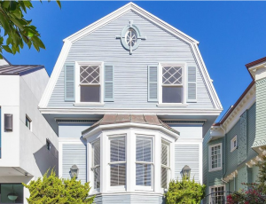 Front Exterior of Winona Ryder's Dutch Colonial For Sale Union Street