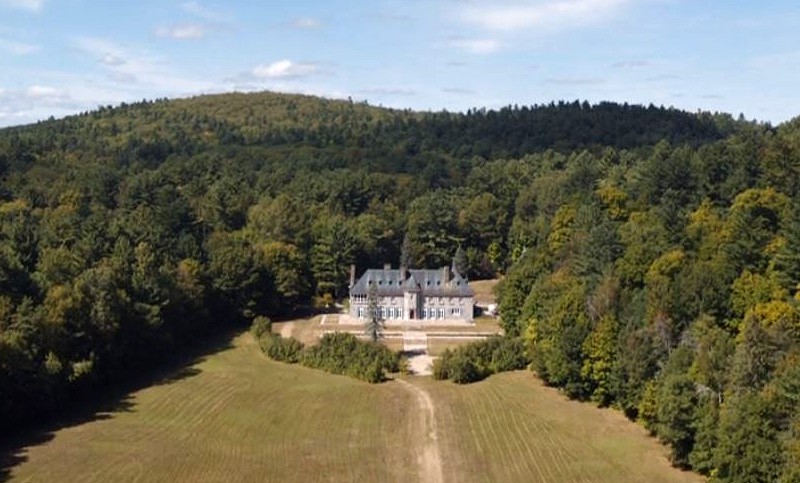 aerial view front of ghosts house